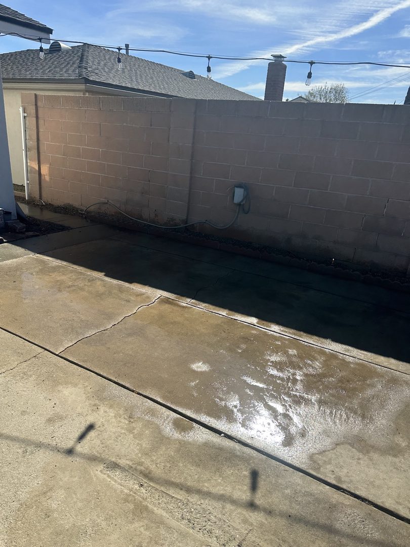 Real Delta patio after spa removal in Brea, California