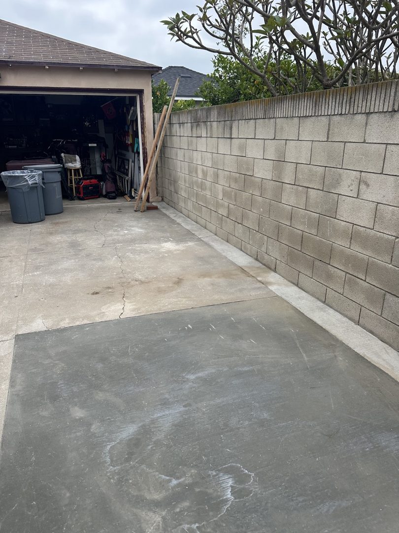 After: driveway cleared after Delta's concrete removal in San Juan Capistrano, California