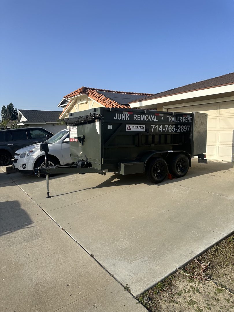 Real Delta trailer rental on a driveway in San Clemente, California